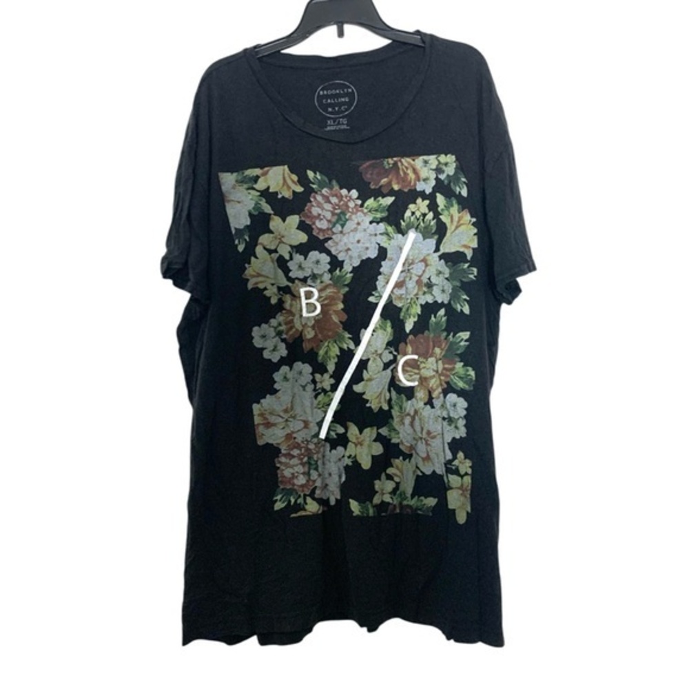 Brooklyn Calling NYC Black Floral Tee